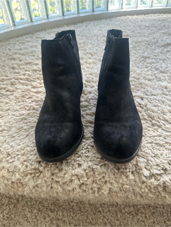 Carlos Santana Shoes - Carlos Santana Black Suede Ankle Booties with Side Zip
